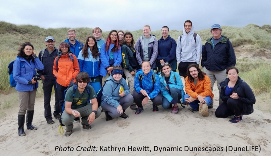 MSCI 332 class in the Newborough Dunes