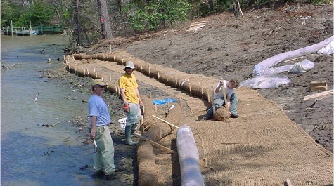 Fiber Logs - Matting Installed