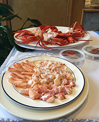 Freshly picked red crab