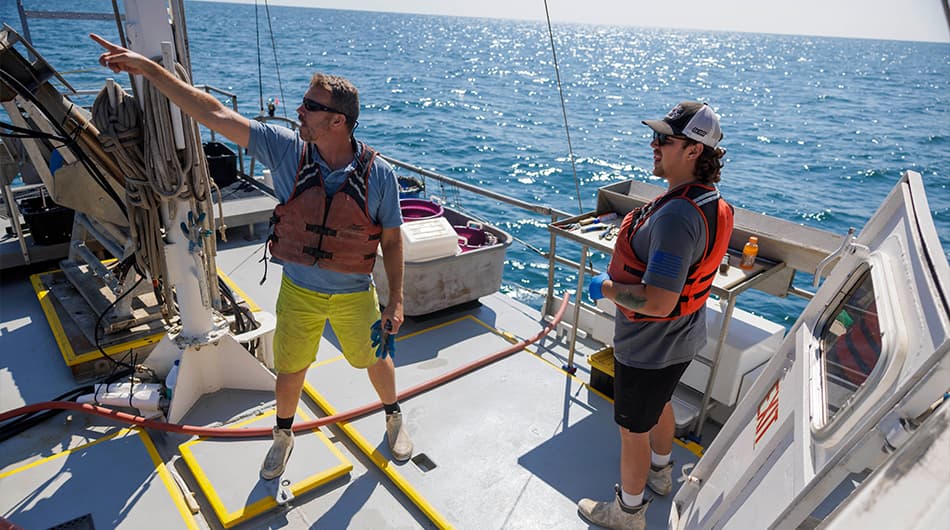 VIMS Annual Longline Shark Survey, photo credit VA Sea Grant